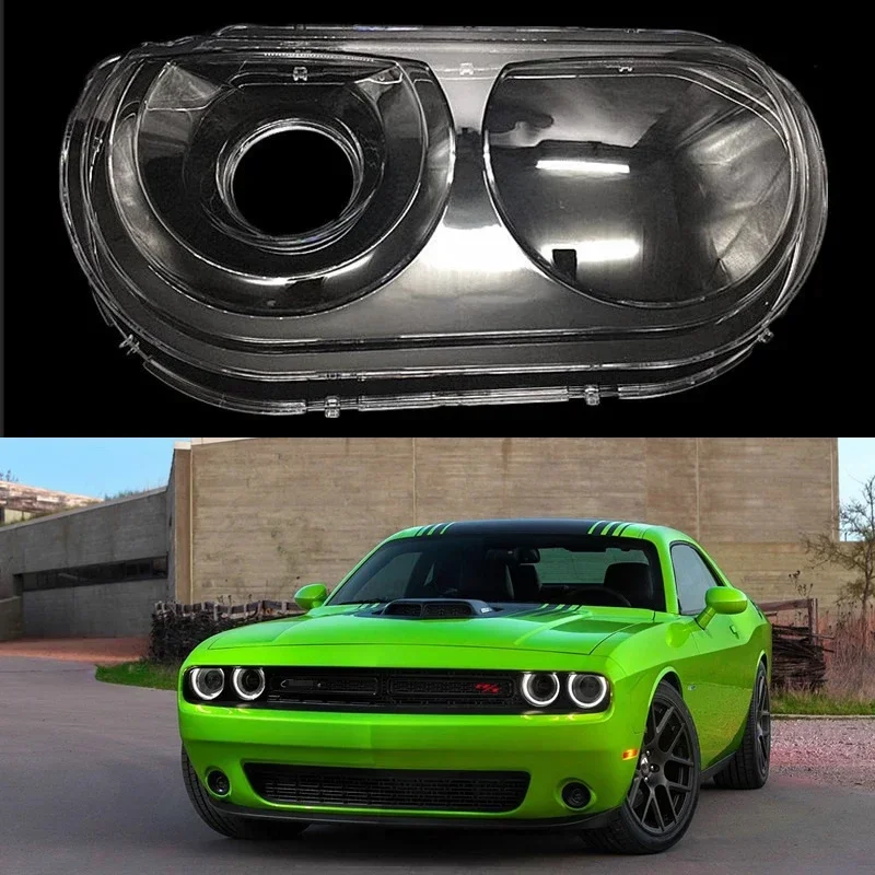 

For Dodge Challenger SRT Hellcat 2008-2020 car accsesories Headlight Cover Transparent Lampshade Headlamp Shell Lens Plexiglass