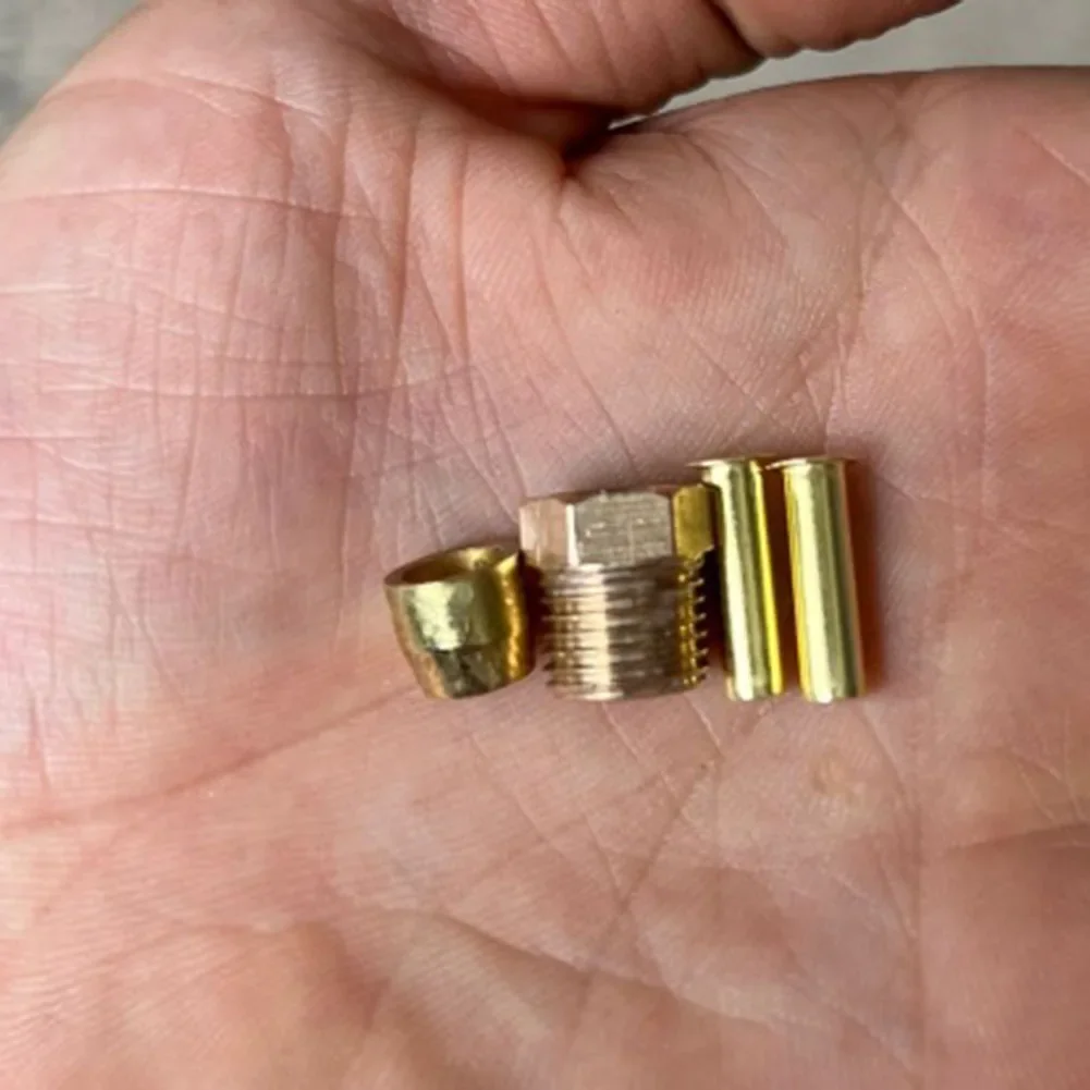 Tubo In Nylon Per Compressore D'Aria Alta Pressione – 300 Mm, Diametro 6 Mm, Con 4 Accessori In Rame Per Pressostato E Valvola