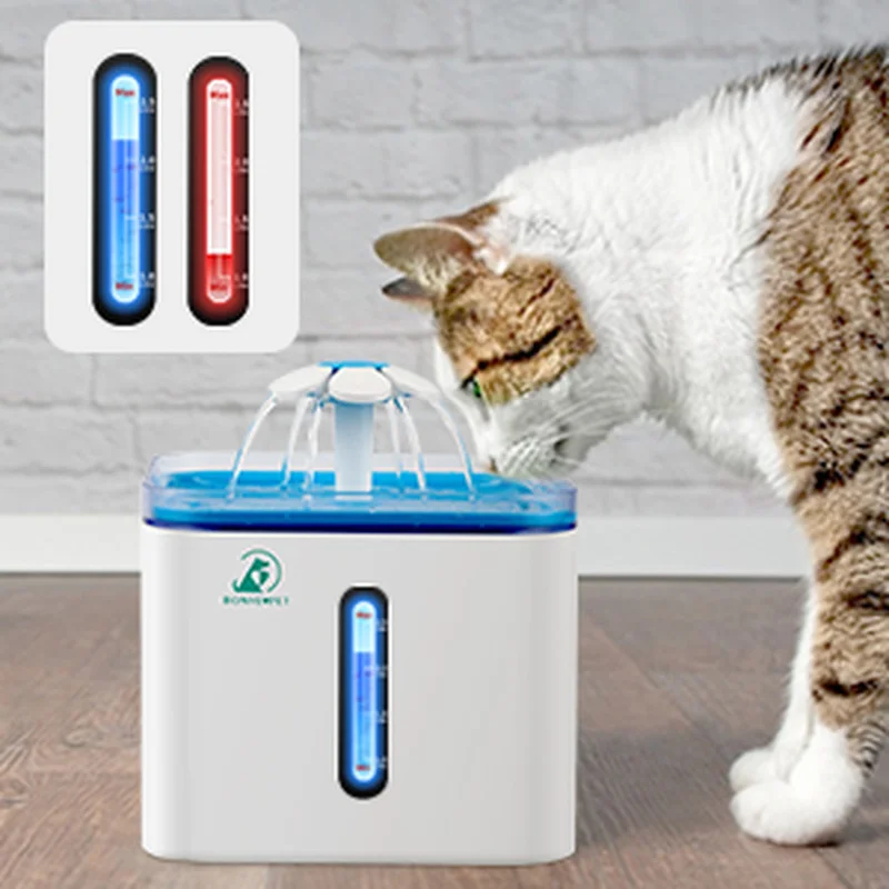

2.5L Automatic Pet Water Dispenser Cat Fountain Drinking with Filter Dog Feeding Water Silent Smart Anti Dry Burning Pet Waterer