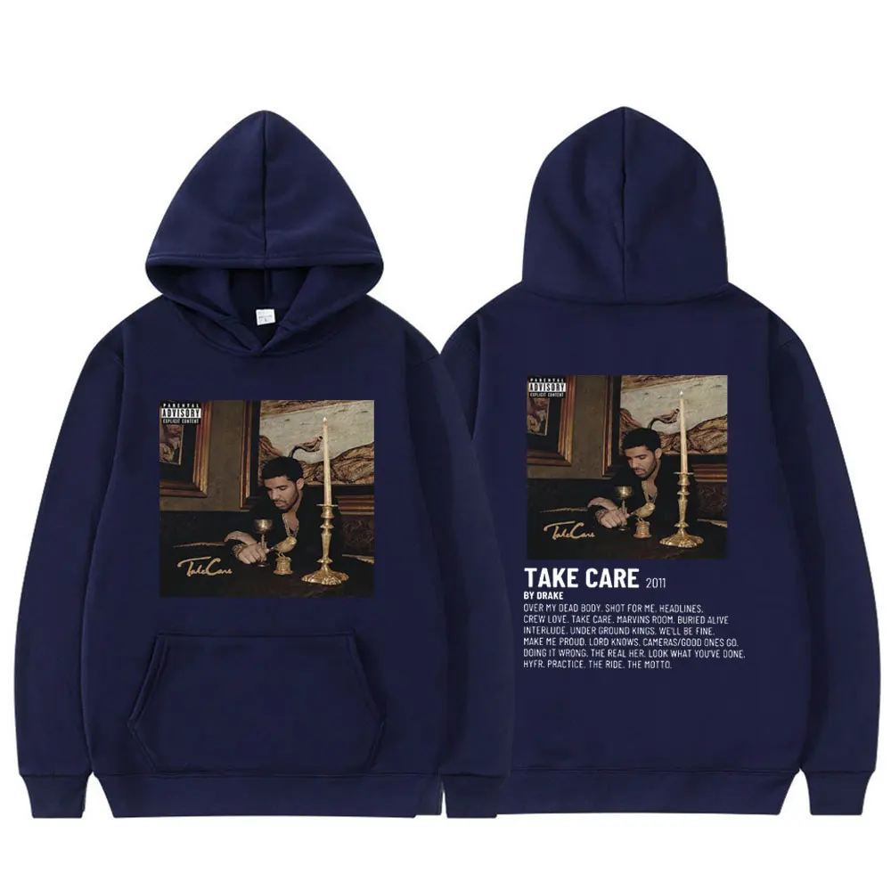 Rapper Drake Music Album Take Care Hoodie Men Woman Hop Vintage Hoodie Oversized Casual Loose Male Sweatshirts Streetwear