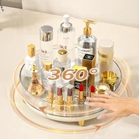 360 Rotating Tray Kitchen Storage Containers for Spice Jar Snack Food Tray Bathroom Storage Box Non Slip Cosmetics Organizer 2
