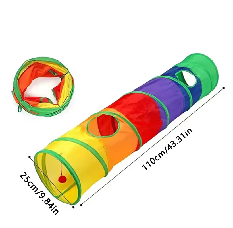 Cat Tunnel Interactive Toy Hide and Seek Tunnel Portable Foldable Pop up Cat Tunnel Simulates Cat Hunting Scene