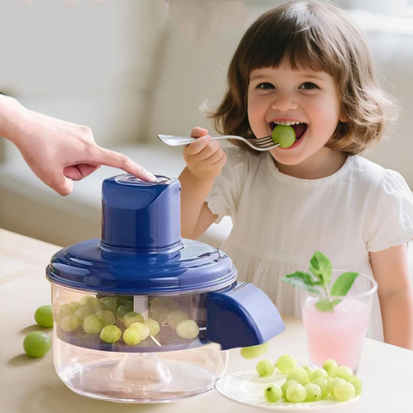 【Hot】50W Electric Grape Peeling Machine Rechargeable Automatic Fruit Peeler Grape Skin Remover Tool for Home Kitchen