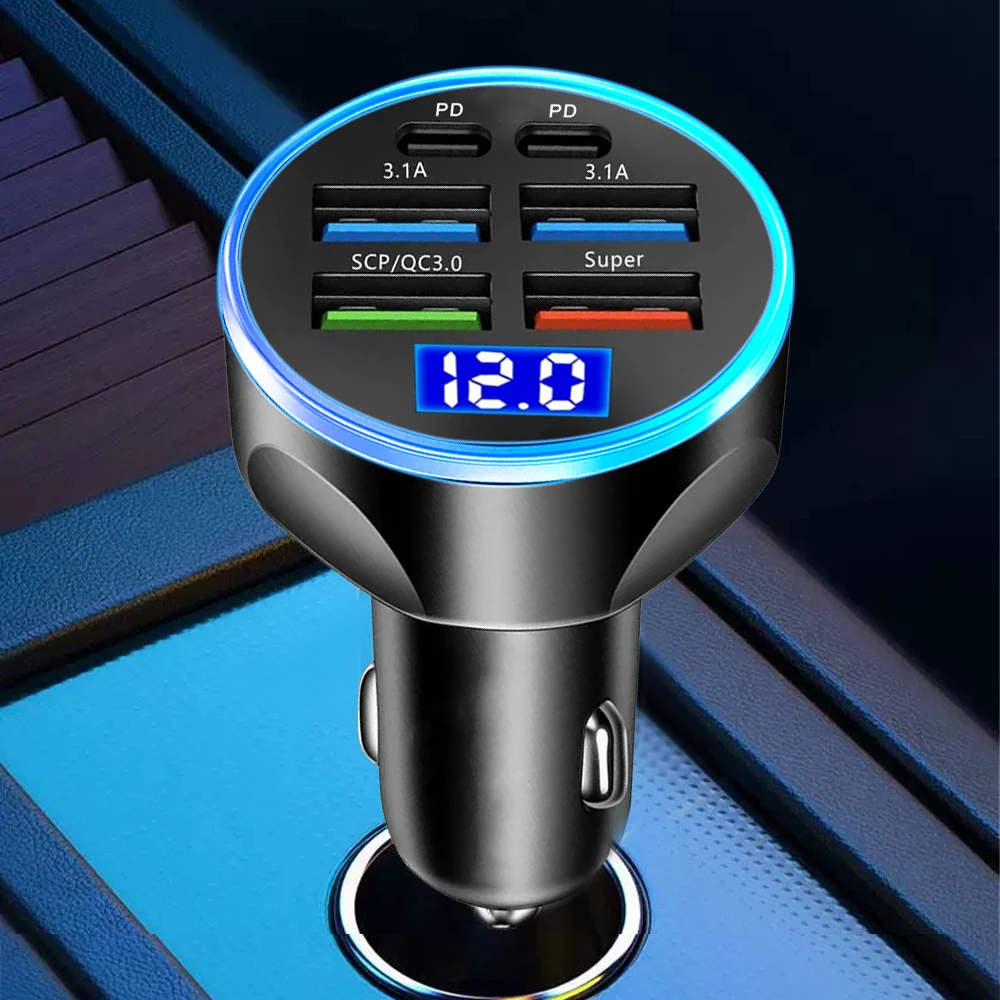    PD QC3.0 ޴ , CŸ, 6 Ʈ, 66W, ڵ SUV Ʈ