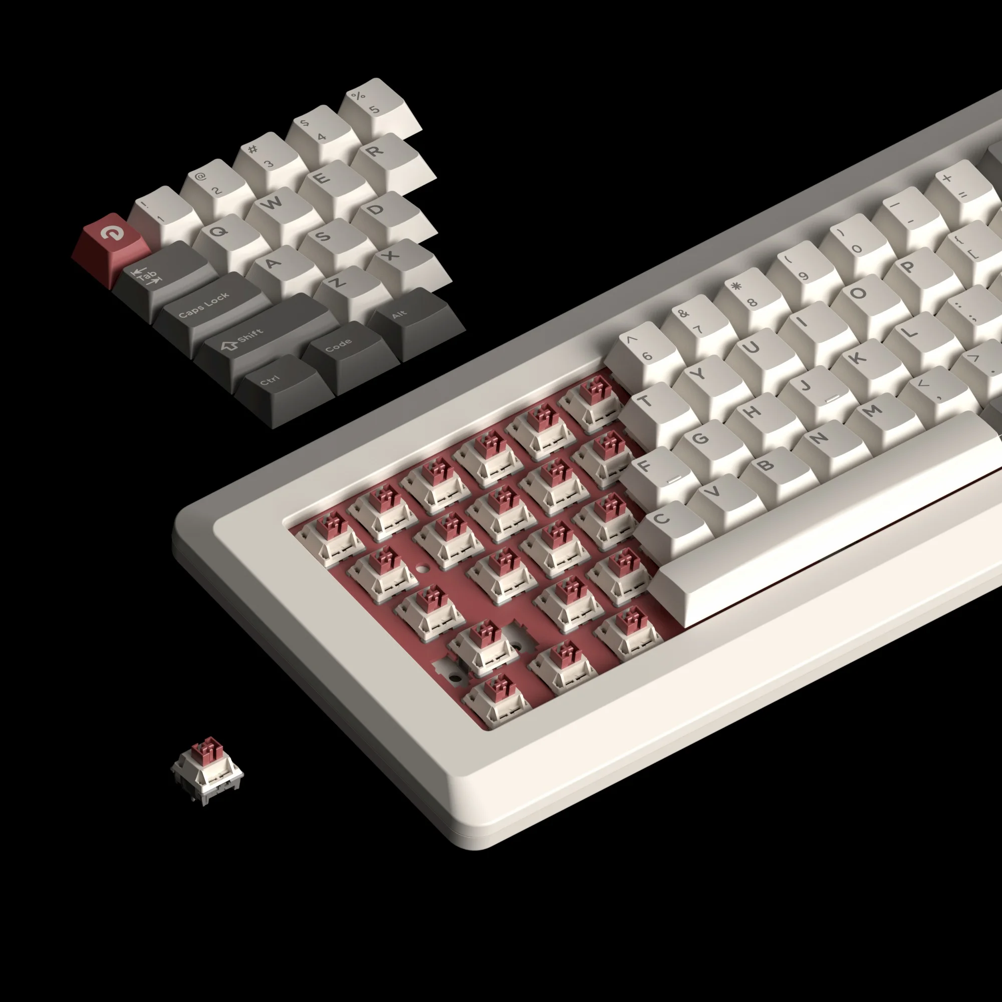 Interruptor Linear Domikey Astronauta Rgb Smd Teclado Mecânico Haste mx Nylon Pom Lubed Mão 48g 58g - Imagem 3