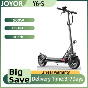 JOYOR Y6-S Scooter elettrico per adulti Scooter da 500 W Batteria 48 V 18 Ah Fino a 70 km Portata 40 km/h Velocità massima Ruota da 10 pollici EScooter