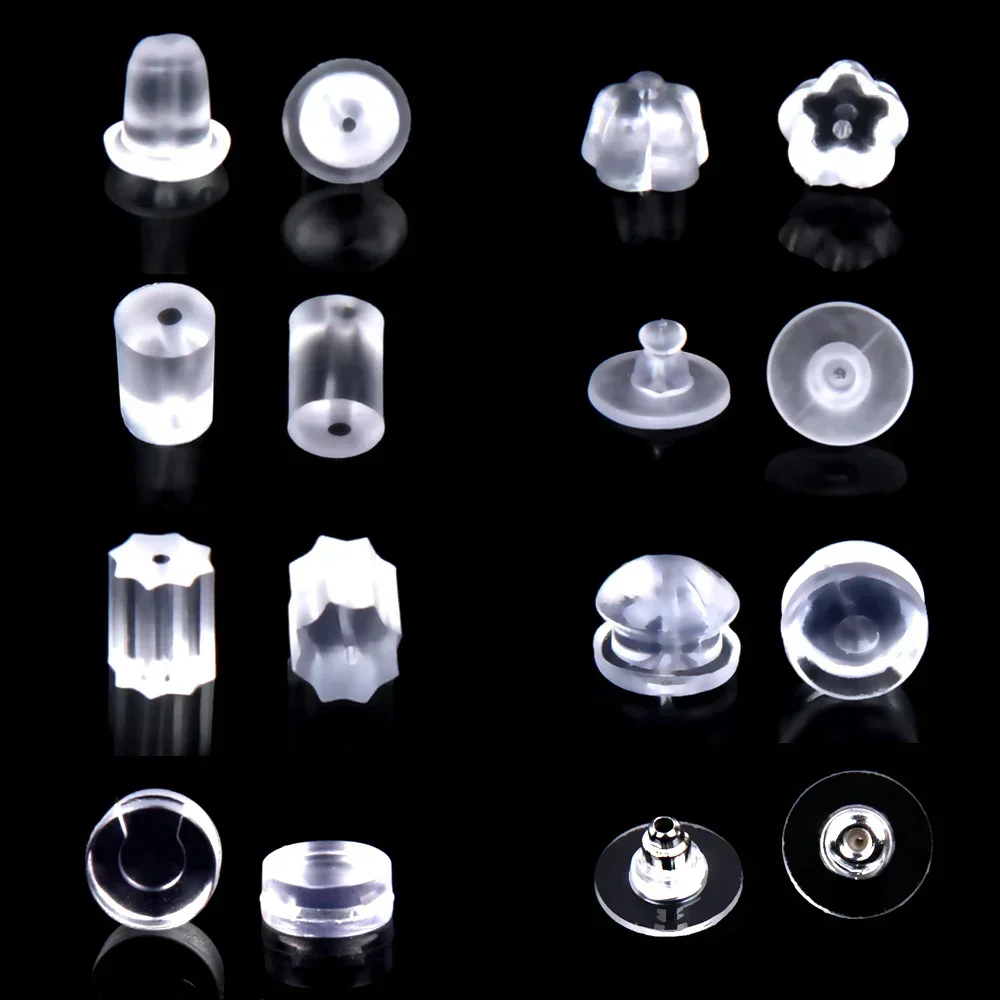 200/500 stücke Weiche Silikon Gummi Ohrring Zurück Stopper Für Stud Ohrring DIY Ohrring Erkenntnisse Zubehör Multi-Stil Ohr verstopfung