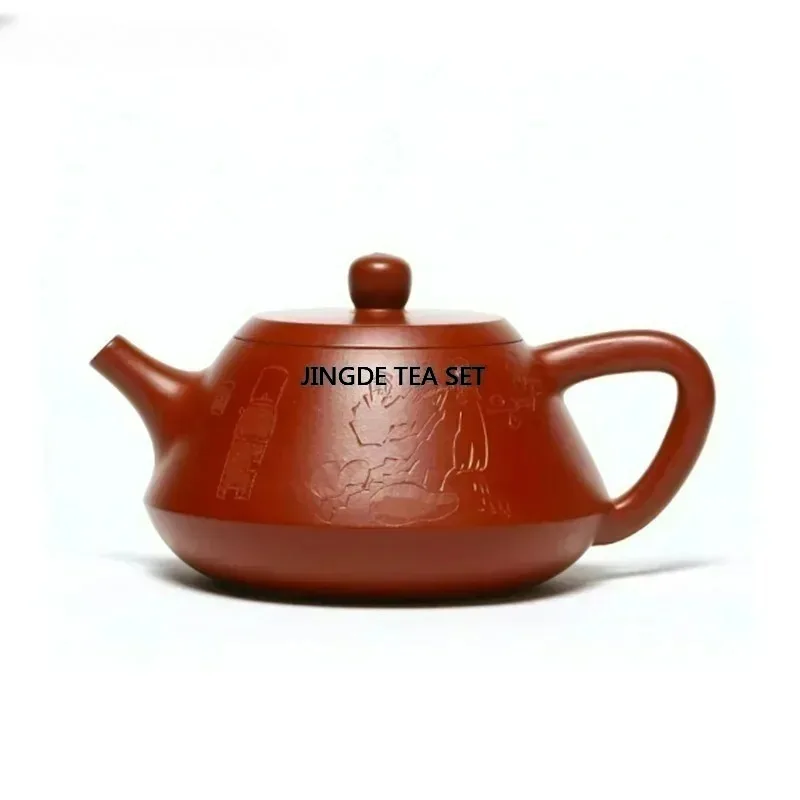 180ml Yixing Yixing Yixing Purple Clay Pot Raw Ore Dahongpao Mudstone Spoon Beauty Tea Pouring Pot Purple Clay Tea Set