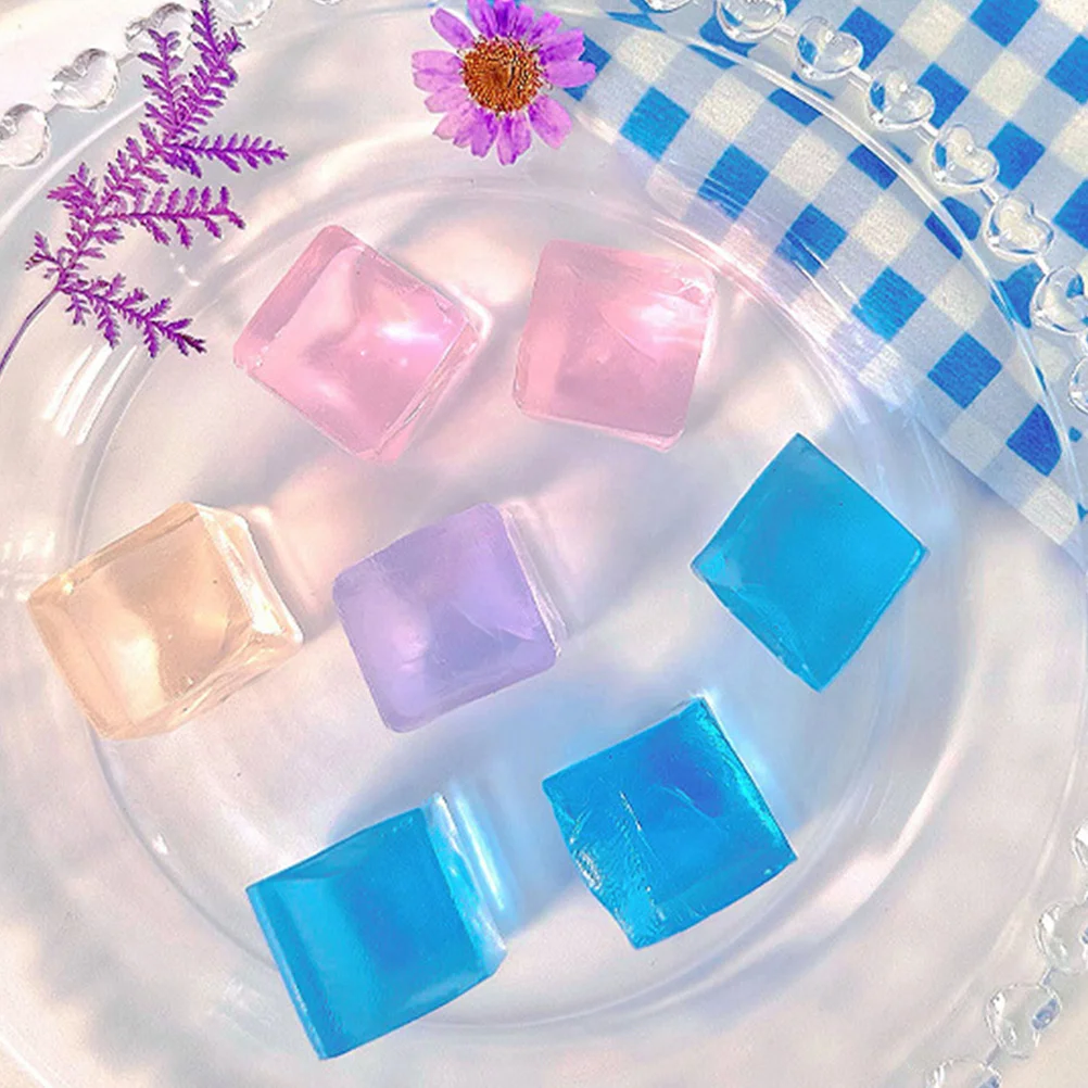 

18 Pcs Party Favor Ice Block Elastic Decompression Cube Toys Pvc Shape Squeezing Child Squeeze Ball