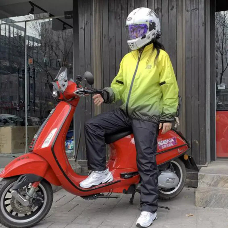Men's women's POLE Motorcycle Raincoat Jacket Pants Split Light Thin Cycling Rainproof Motos Knight Racing Raincoats Rainpants
