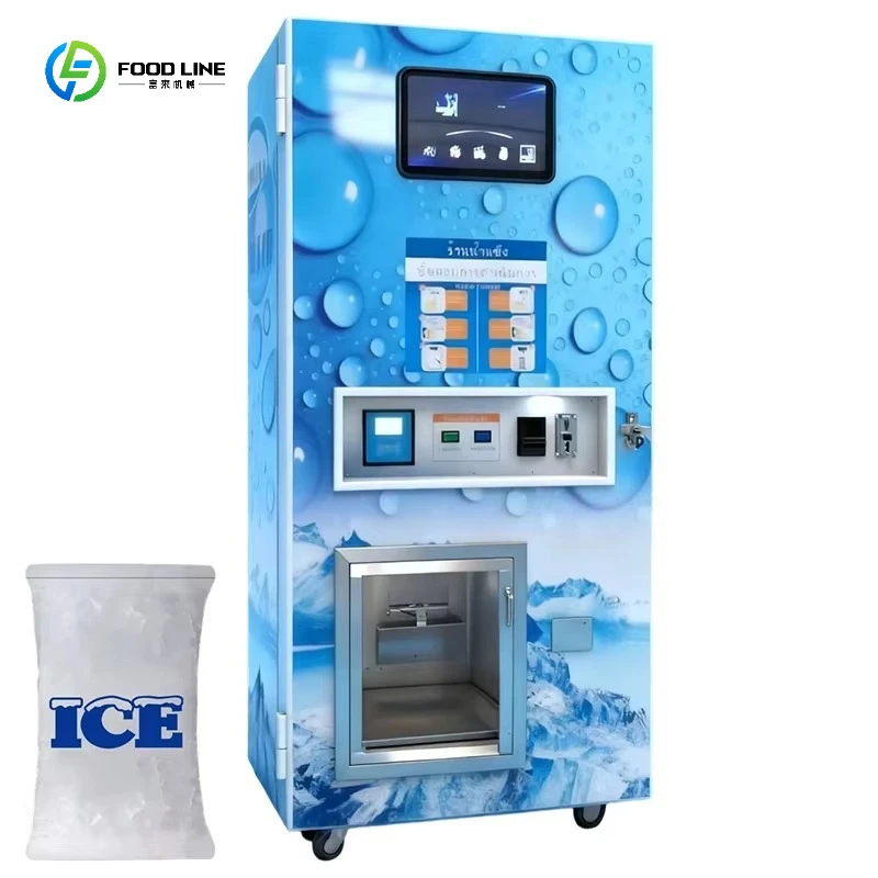 2026 New Fully Automatic Packaging Ice Vending Machine Reverse Osmosis Water Ice Vending Machine Customized 1