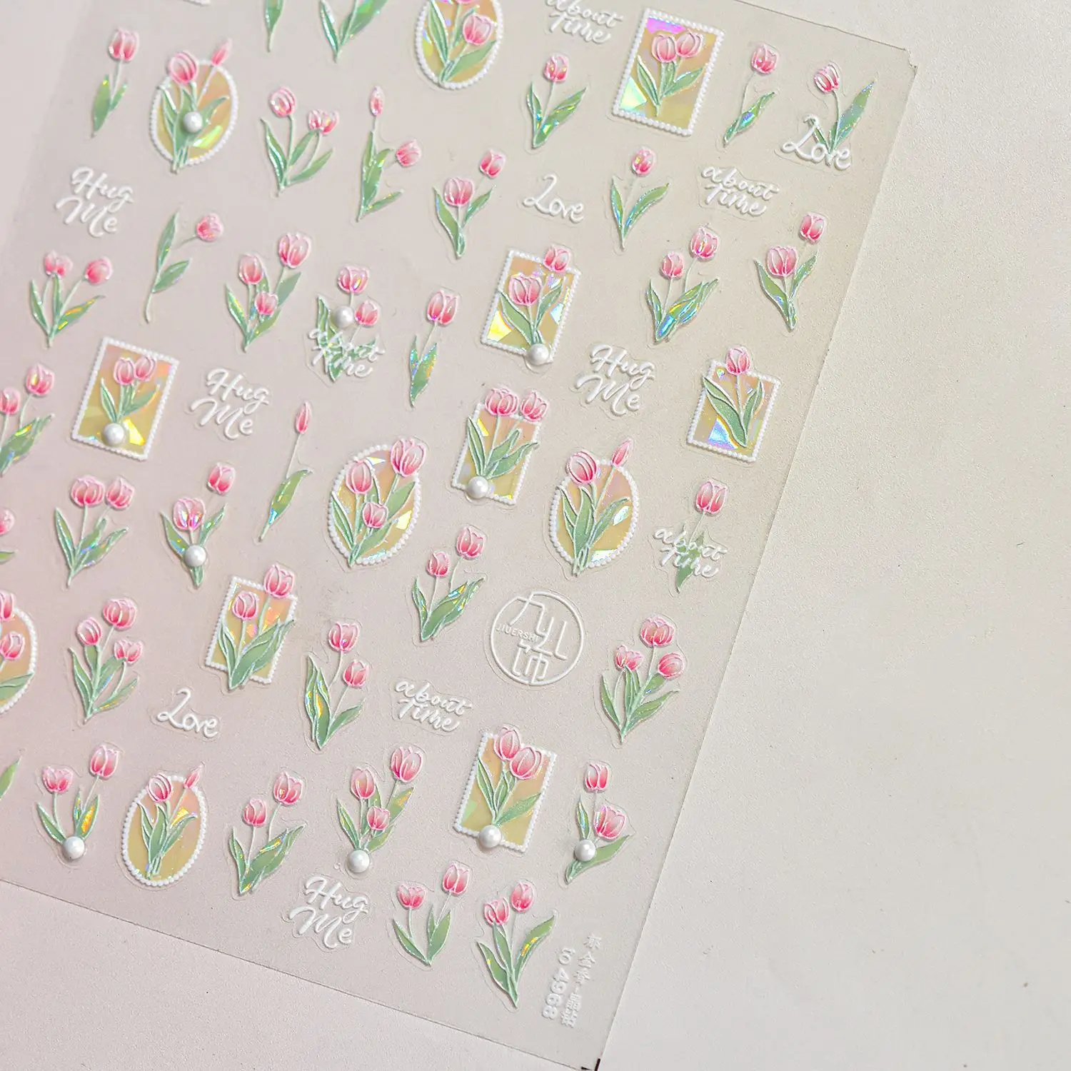 Cherry Blossom 5D Nail Art Stickers – Elegant Spring Petal Decals