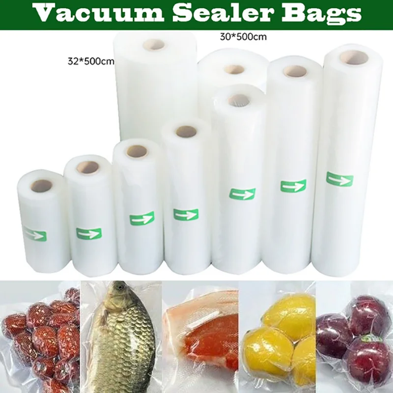 

Kitchen Food Vacuum Bag Storage Bags for Vacuum Sealer Food Keep Packing 12+15+20+25+28+30+32cm*500cm Kitchen Storage Tools