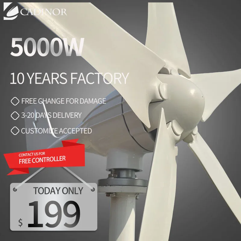 3000W 12V 24V 48V Windkraftanlage Generator Turbine Windrad