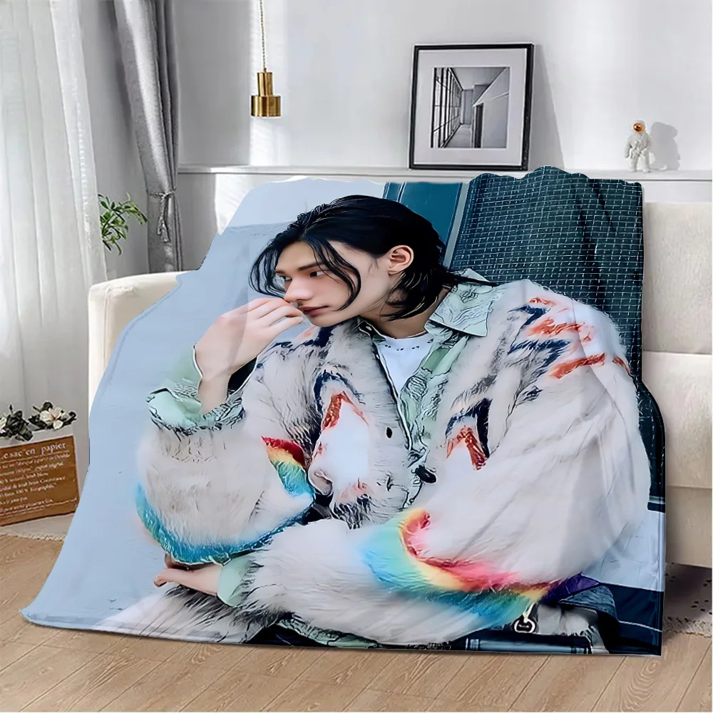 Printed Blanket S-StrayS KidsS Picnic Blankets Warm Blanket  H-HwangS Hyun-JinS Soft and Comfortable Home Travel Birthday Gift 6