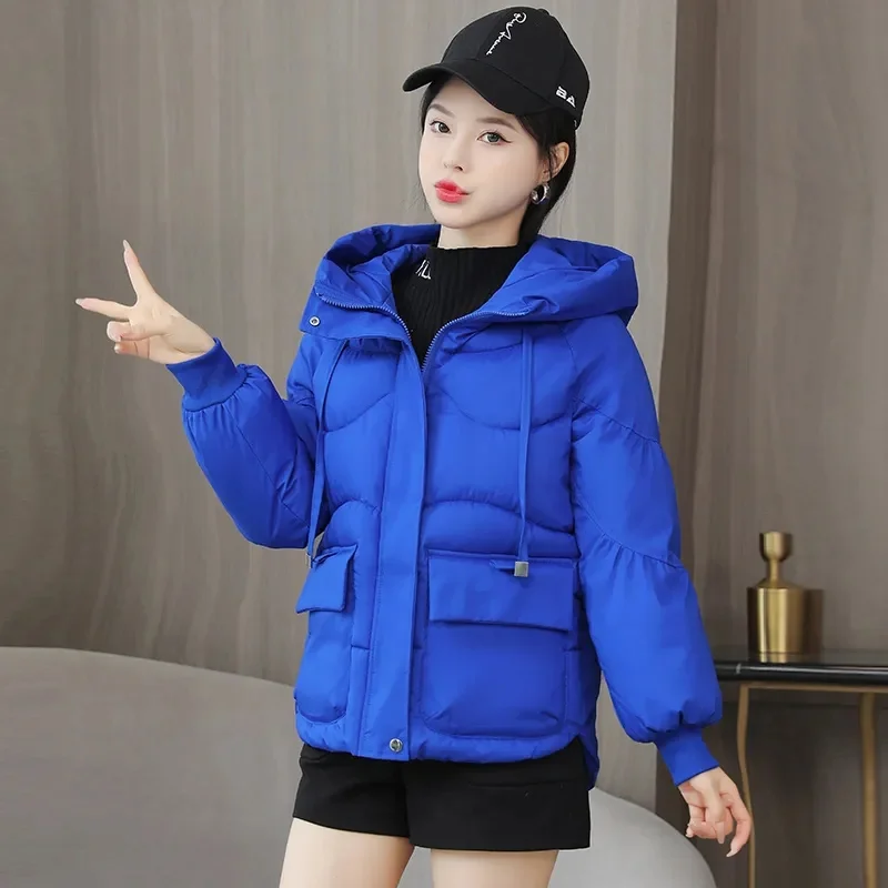 

Women Winter Down Padded Jacket Women Hooded Parkas Coat 2023 New Thick Warm Cotton Coat Short Winter Jacket Female Outerwear
