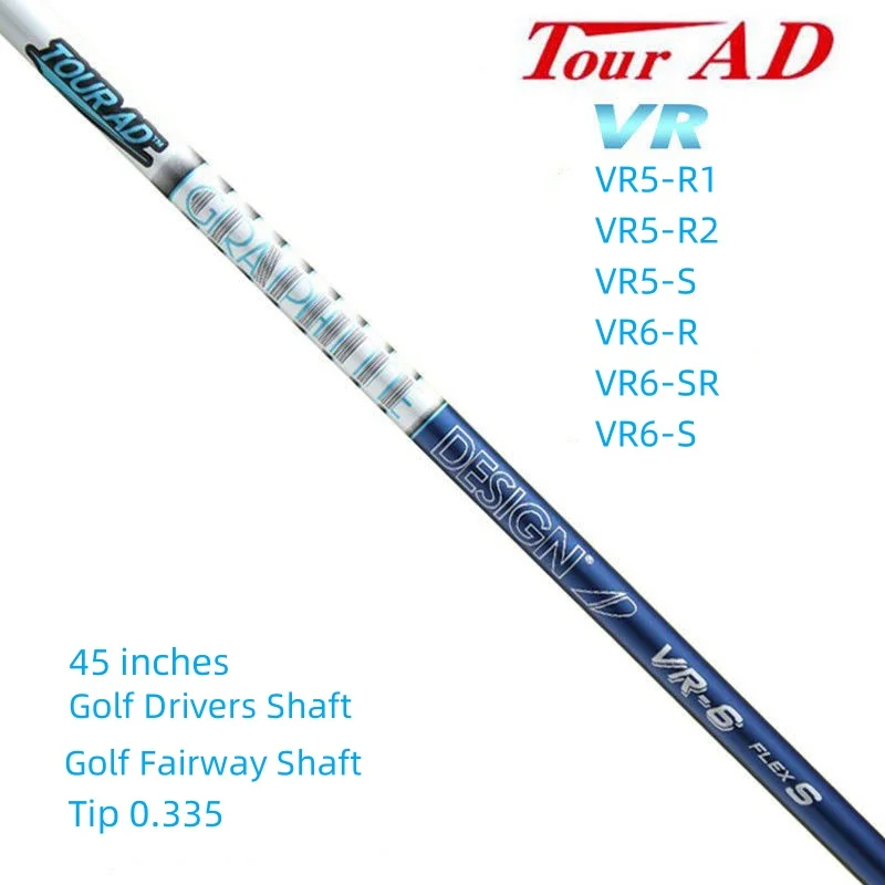 

Новый вал для гольф-драйверов TOUR AD VR5/VR6 и деревянный вал для Fairway, карбоновые валы для гольф-клуба, Flex R1/R2/R/S/SR 45-дюймовый наконечник 0,335