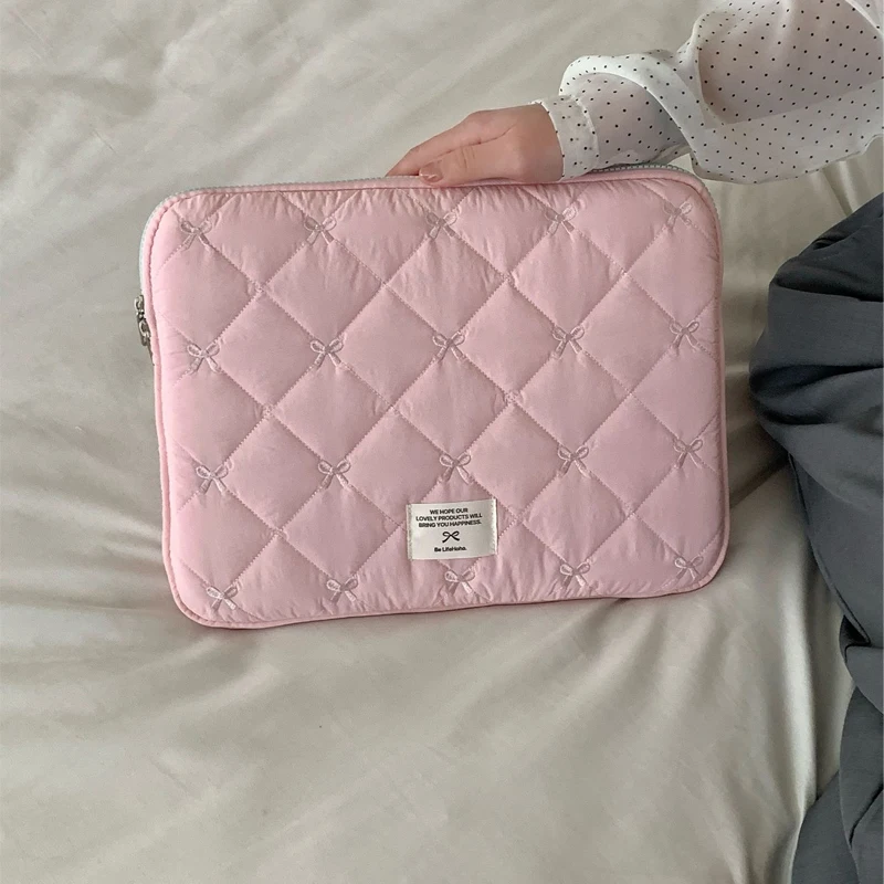Charming Bow Graphic Laptop and Tablet Sleeve - Soft, Protective Bag