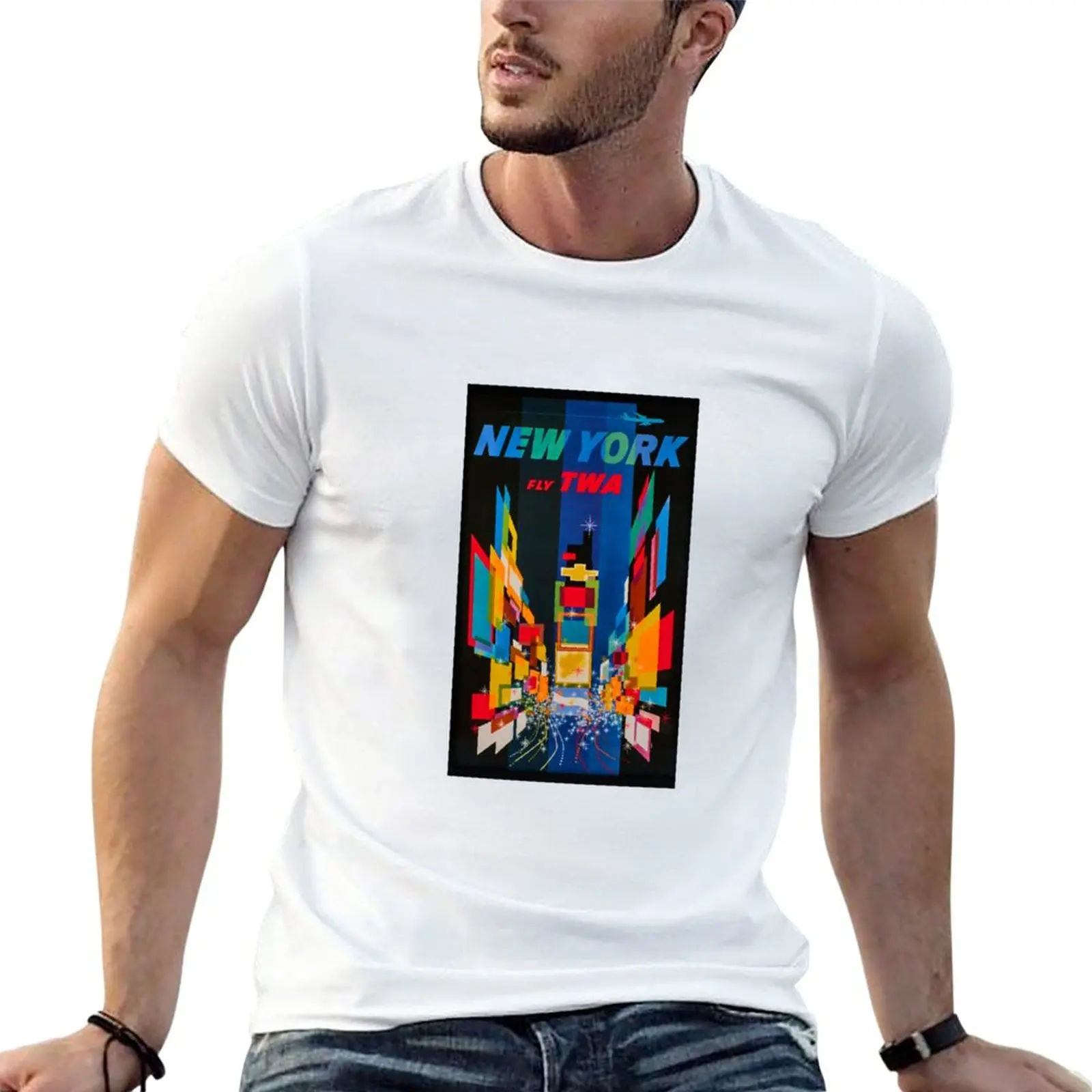 

New York Classic Travel Poster T-Shirt plus size t shirts t shirt man hippie clothes summer top t shirts for men cotton