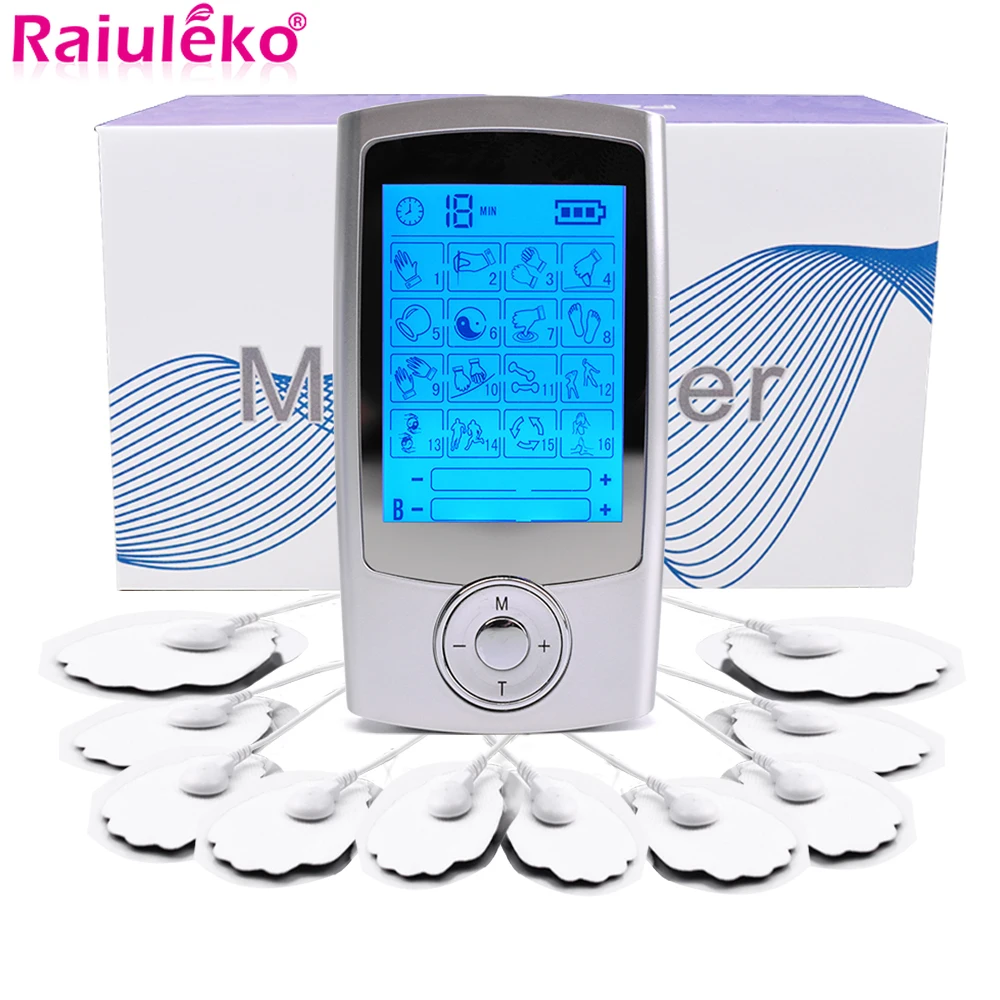 

16 Modes Electrical Tens Full Body Massage Muscle Stimulator Pain Relief EMS Acupuncture Pulse Digital Therapy Slimming Massager