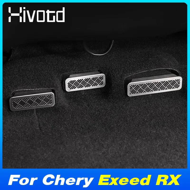 

Car Stainless Steel Seat Under Air Conditioner Outlet Dustproof Protect Cover For Chery Exeed RX 2023-2024 Interior Accessories