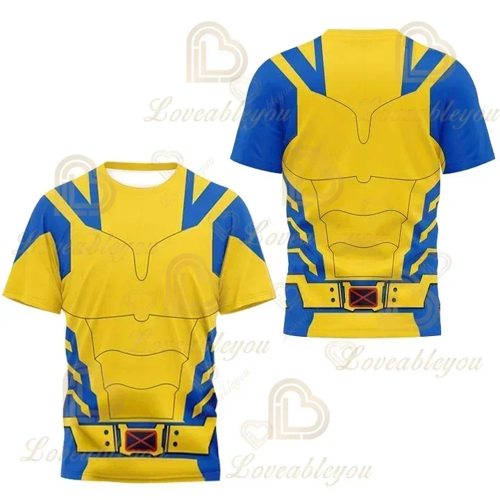 thumbnail image 1 of Disfraz de cosplay de Deadpool 3, camisetas de verano con estampado 3D para hombre, camisetas de compresión de manga corta con estampado de Wade Winston Wilson, 1 of 5
