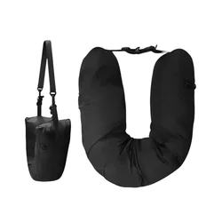Deluxe Travel Neck Pillow with Adjustable Plush Cover for Enhanced Comfort (Waterproof 2 zipper)
