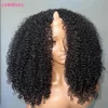 250% Kinky Curly V Part Wig Human Hair No Leave Out Upgrade Deep Wave Curly V Shape Wig No Glue Clip In Half Wig For Women 1