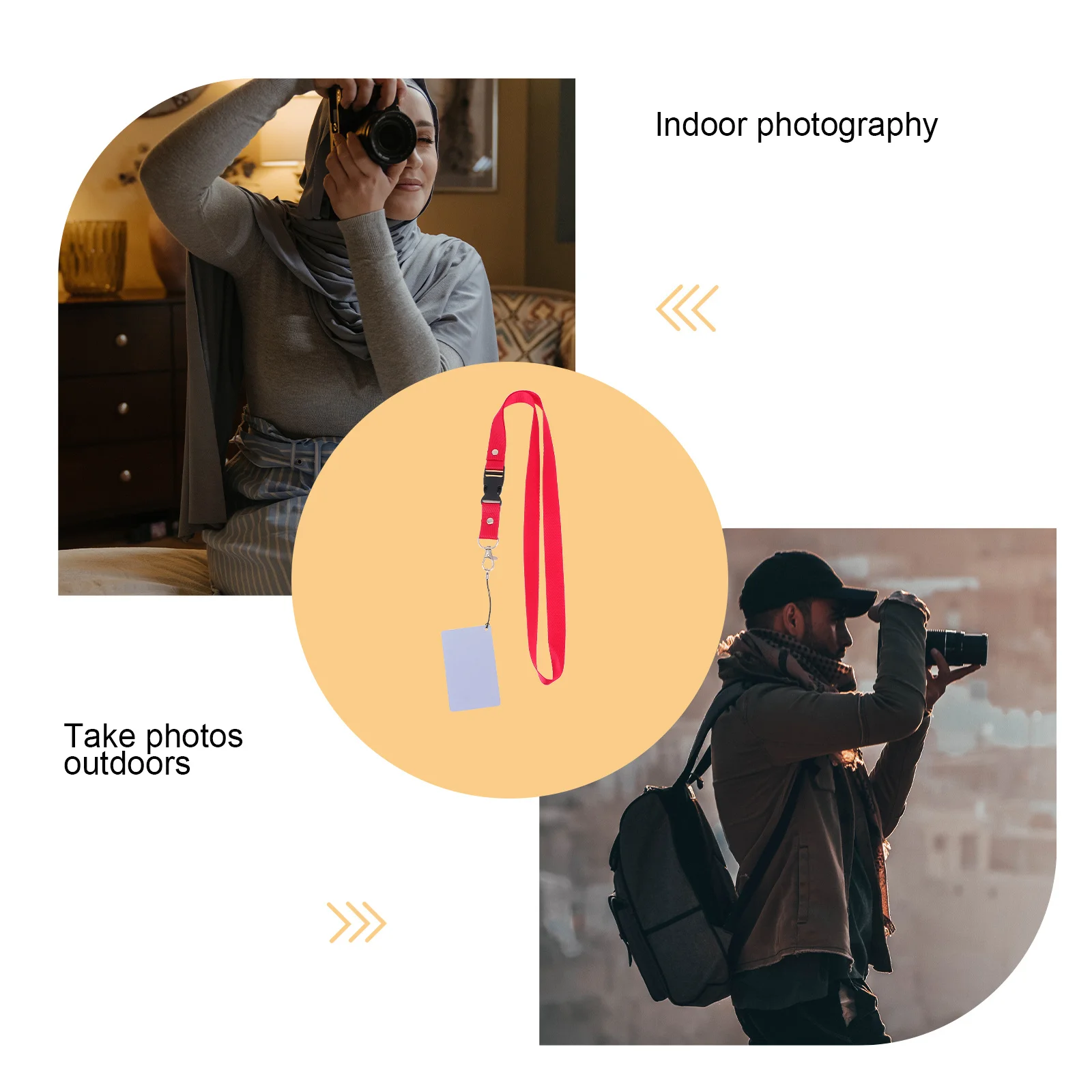 DSLR 카메라 노출 사진 촬영용 넥 스트랩 회색 흰색 검정색 카드 맞춤형 보정 체크기 비디오 촬영