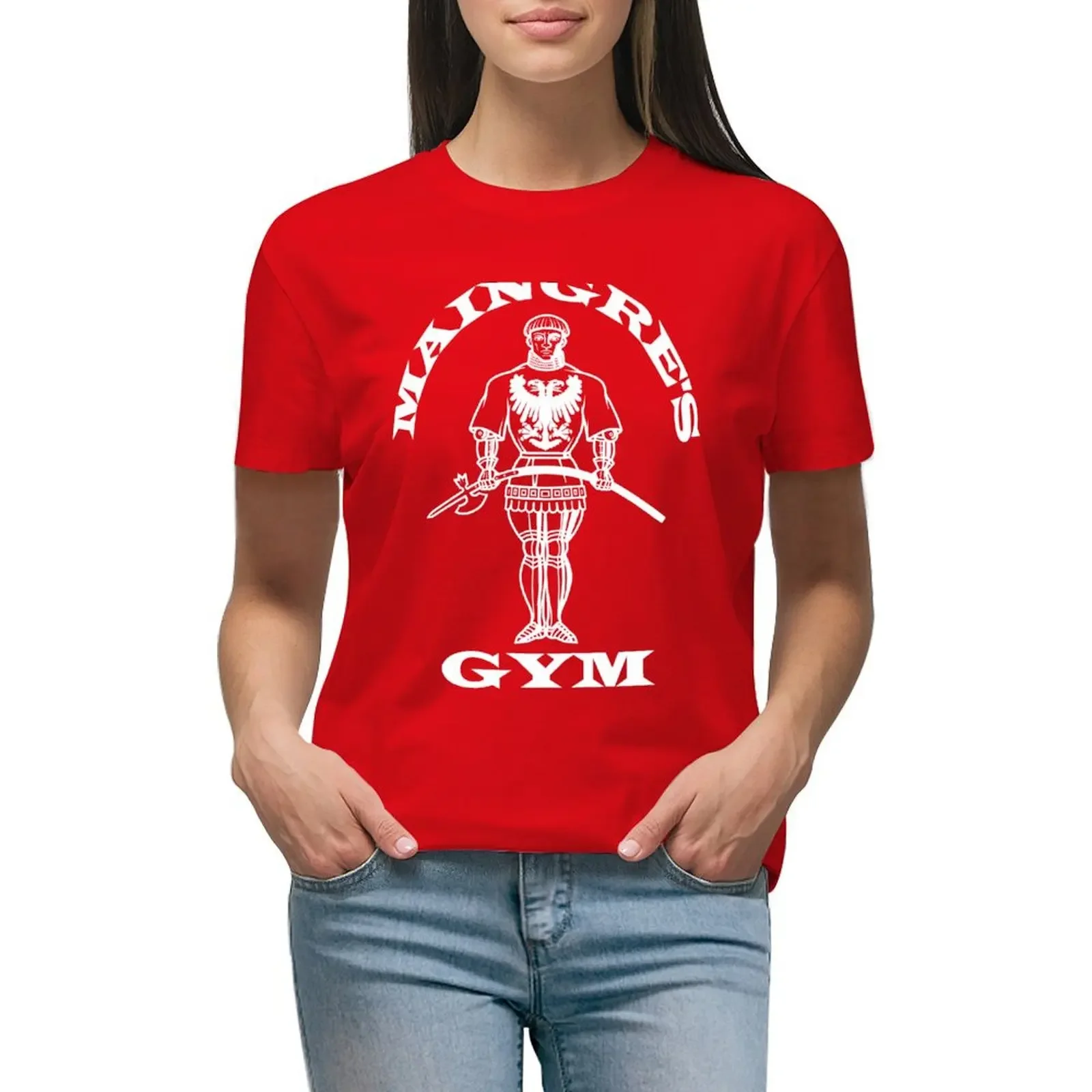 

Maingre's Gym (White) T-shirt hippie clothes aesthetic clothes cat shirts for Women