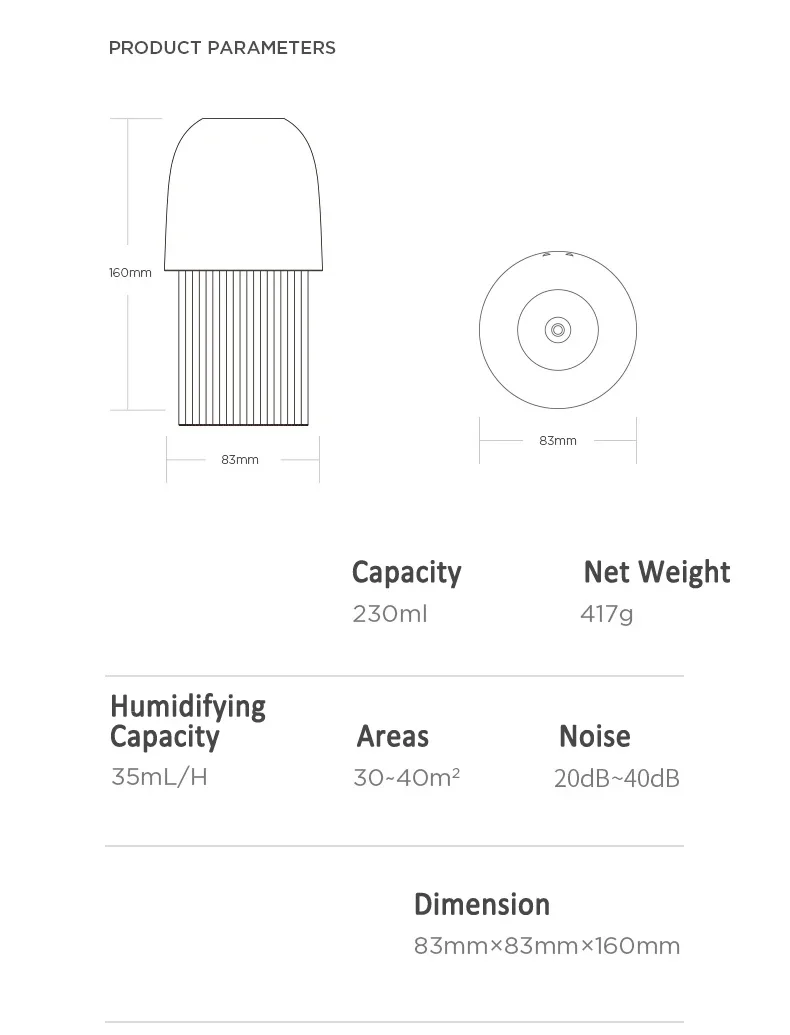 USB   Diffuser, Air Humidifier, 300ml 6