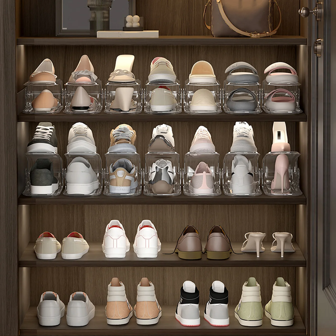 2 storage shoe racks retail shoe display racks, convenient for storage at home and in store, multifunctional organizer