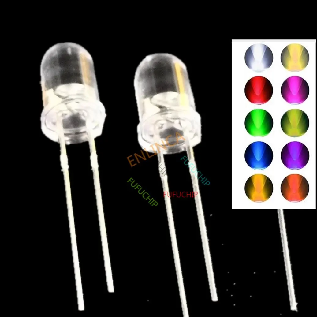 100 Pz/Lotto 3Mm Rgb Led Lampeggiante Veloce 3Mm Tricolore Round Water Clear 20Ma Dc 3V Led Light Emitting Diode Multicolor Flicker