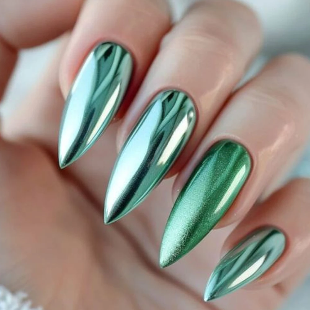 Tinovo Uno Metallic Nail Polish Lake Blue Reflective Nail Varnish Enamel Quick Dry Metal Color Nails Lacquer Manicure Hardener 6