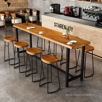 Bistro High Bar Tables Restaurant Home Coffee Alcohol Bar Table Cocktail Counter Reception Desk Furniture Muebles De Cocina FYBT 3
