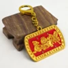 2025 Feng Shui Golden Red 3 Celestials Keychain w5602 4