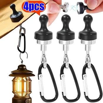 Camping Magnetic Lanyard Clip Pulling Force Hanging Carabiners Heavy Duty Multipurpose for Outdoor Camping Light Hook Clasp