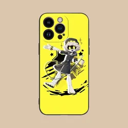 Sleek Black Soft Phone Cover - Murder Drones Design - iPhone 13 (Z1)