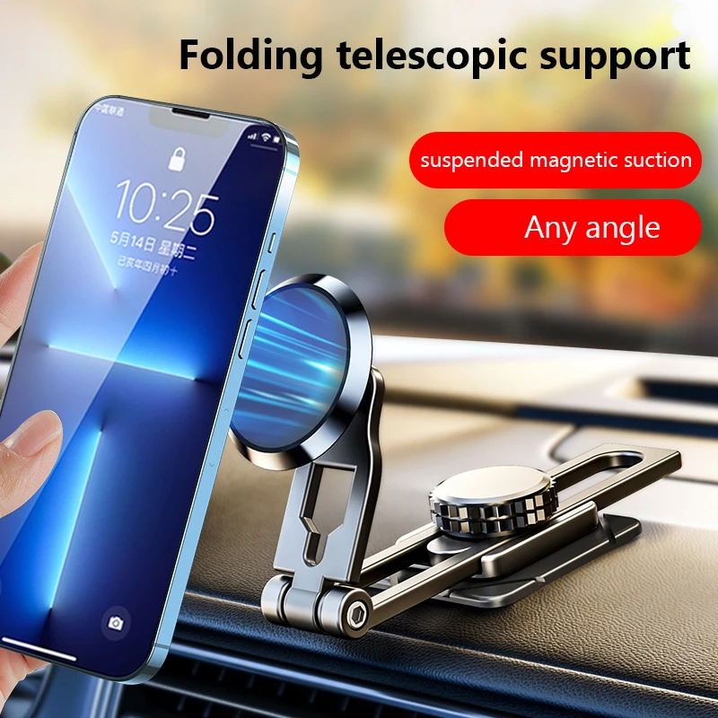 

Adjustable Telescopic Magnetic Car Phone Holder Suspension Foldable Bracket Magnet Phone Navigation Rack For Tesla Model 3 X Y S