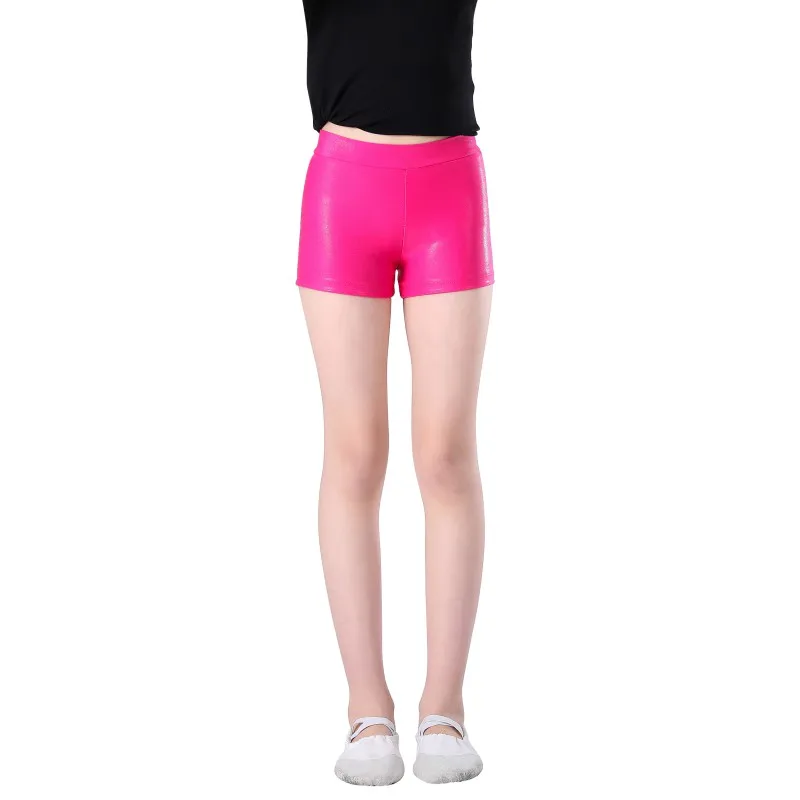 Girls' Ages 2-12 - Sparkling Hot Stamping Foil Dance Shorts - High-Stretch & Trendy Performance Gear
