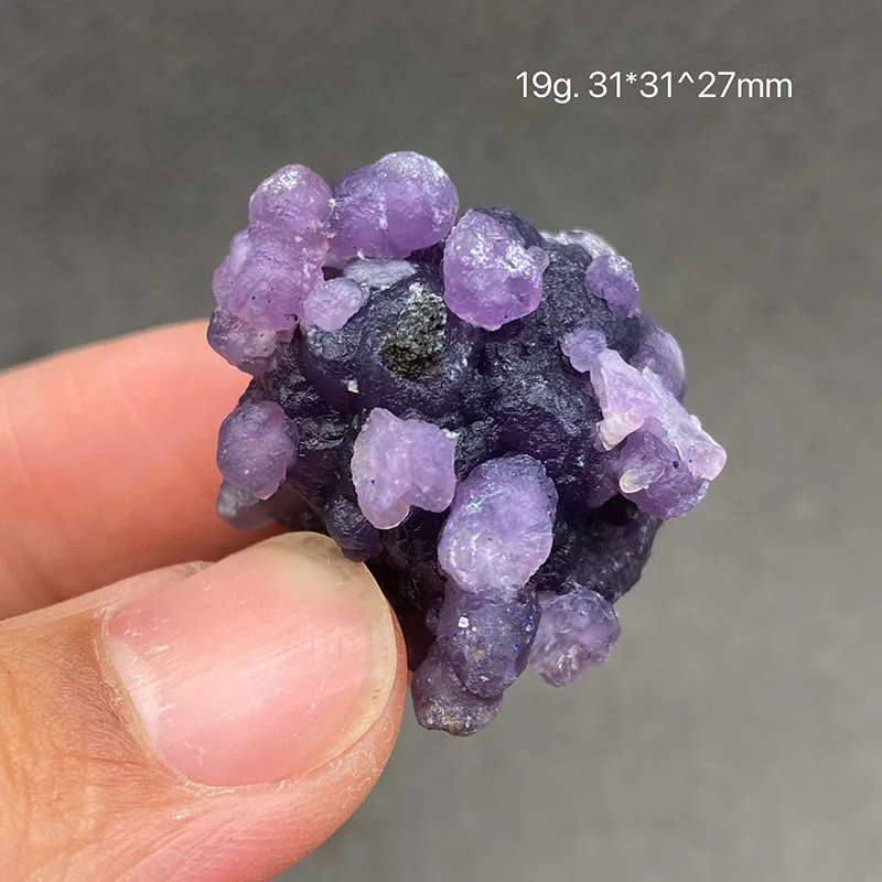 100% Natural Indonesian Purple  Grape agate  Raw Stone Mineral Specimen Healing Crystal Gemstone Collection