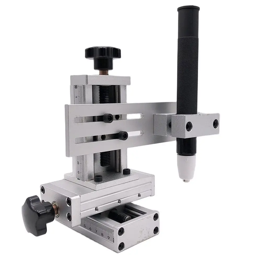 XYZ Axi Three Dimensional Cross-Shape Sliding Table Adjusting Frame Aluminum Alloy Clamp Welding Torch Holder Support Stand