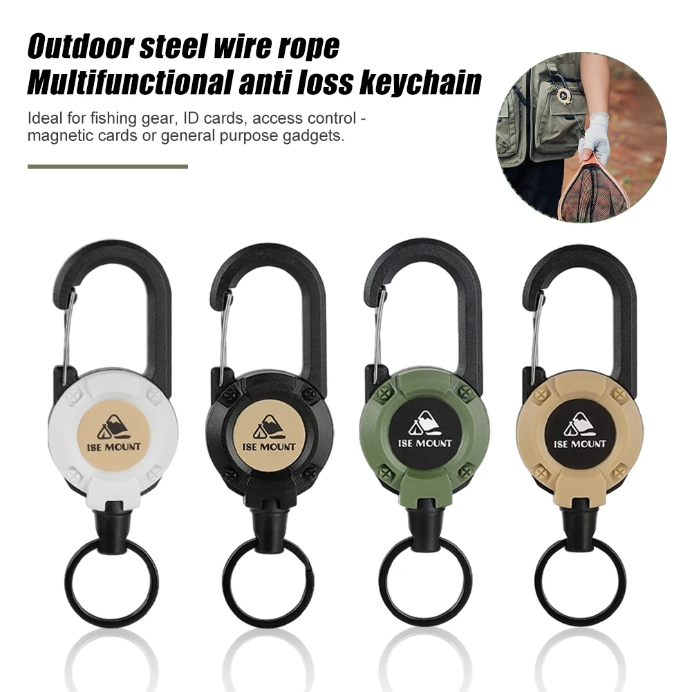 

Outdoor Heavy-Duty Automatic Retractable Wire Rope, Mountaineering Keychain, Anti-Theft Tactical Keychain, Retractable Tool