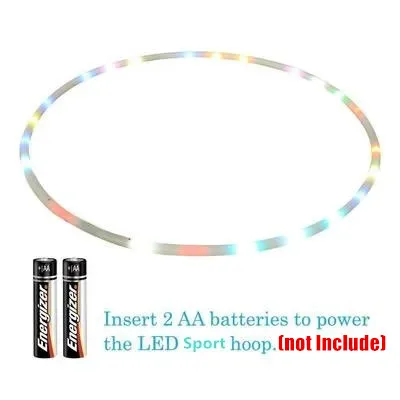 60/70/80/90cm Glow Sport Hoop Lose Weight Ring Hoop 7 Color Changing Yoga Circle Fitness Workout Equipment for Women Kids 4