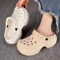 2024 New Women's Flip Flops Thick Bottom Platform Slippers Outdoor Beach Shoes Fashionable Slip-On EVA Material Comfortable