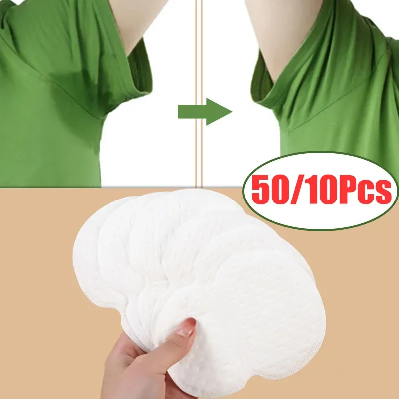 Underarm Sweat Pads 50/10Pcs Nonwovens Disposable Dress Clothing Perspiration Absorbent Deodorant