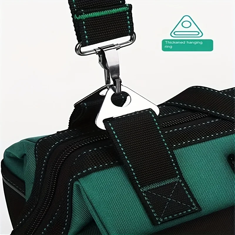 일체형 녹색 17인치 18인치 21인치 전기 기술자용 공구 가방, 대형 포켓 캔버스 휴대용 옥스포드 천 수리 공구 상자, 매우 두꺼운 대용량 공구 가방, 전기 기술자, 주택 개조, 낚시 및 다양한 수리 작업에