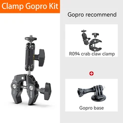 Adjustable Magic Arm Clamp with Universal Screw Mount (R094 Gopro Kit)