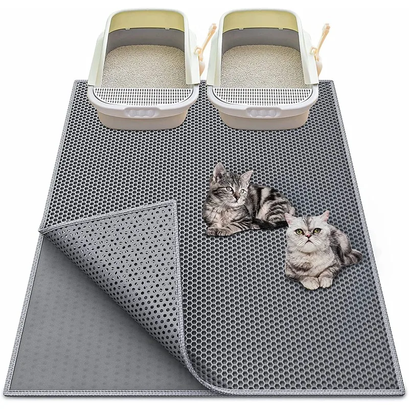 116x66cm Large Multi-Function Double-Layer Cat Litter Mat Non-Slip Bath Mat Waterproof Urine Protection Easy to Clean 116x66cm Large Multi-Function Double-Layer Cat Litter Mat Non-Slip Bath Mat Waterproof Urine Protection Easy to Clean