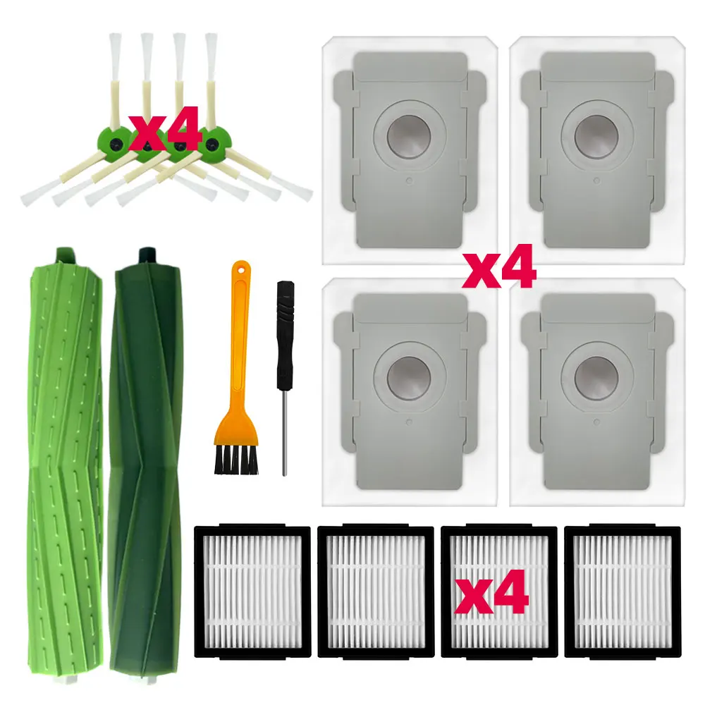 Ultimate Cleaning Accessories Kit: Main Brush, Side Brushes, HEPA Filters, Mop Cloths, and Dust Bags